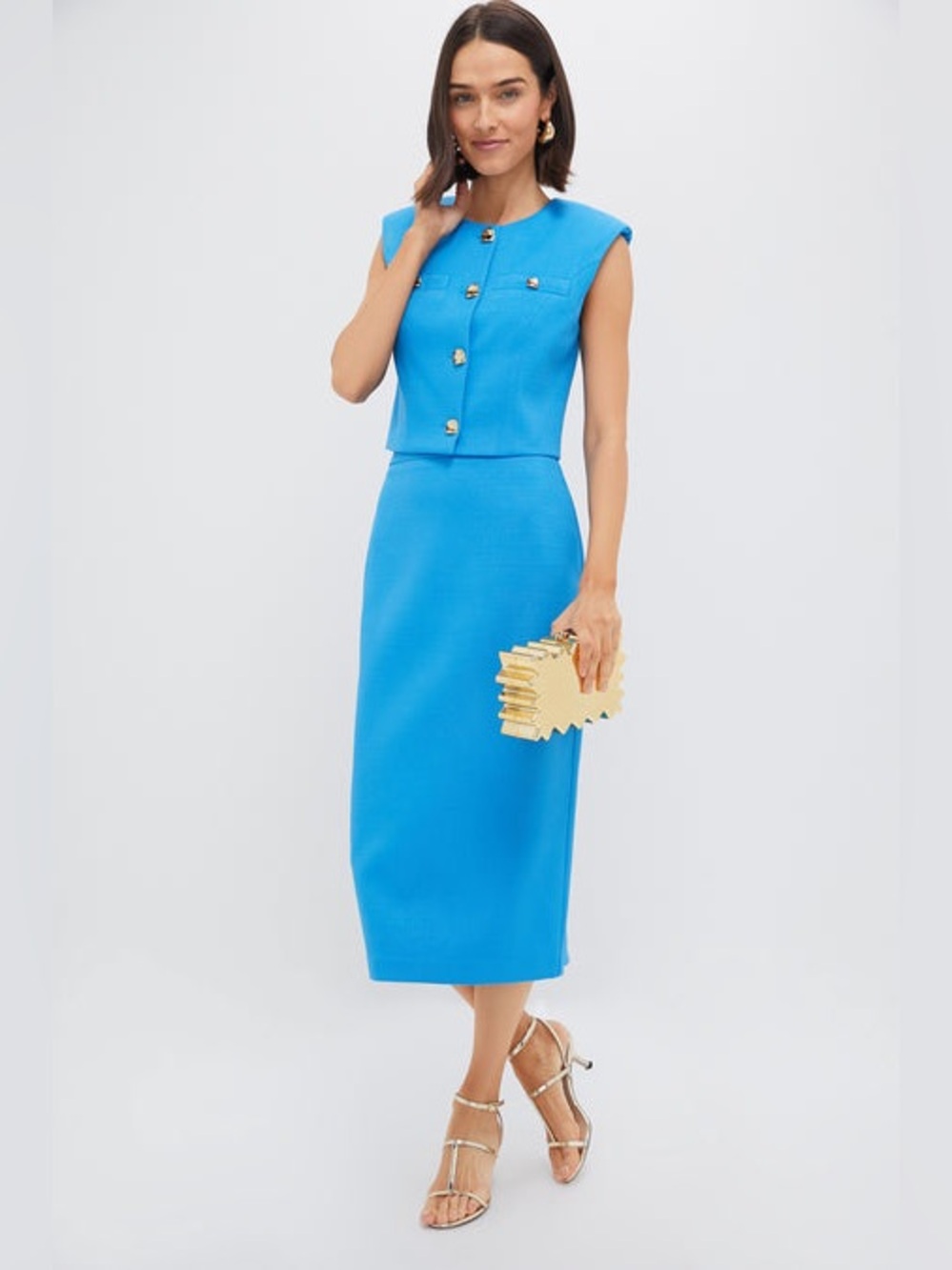 Tuckernuck Bright Blue Midi Skirt